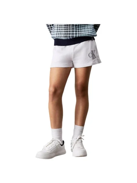 Gyerek denim ruha Calvin Klein Jeans fehér