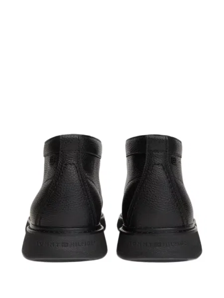 Cizme scurte Tommy Hilfiger din piele negru