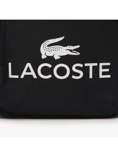 Lacoste Torba Listonoszka Z Nadrukiem czarna