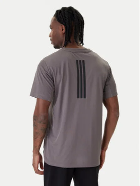Adidas Funkčné tričko PrimeLift 3 Stripes sivá