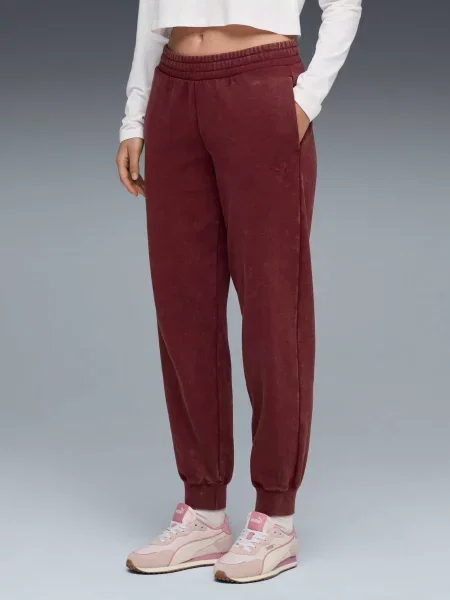 Штани спортивні PUMA Ess Elevated Wash Sweatpants комбінований верх червоний