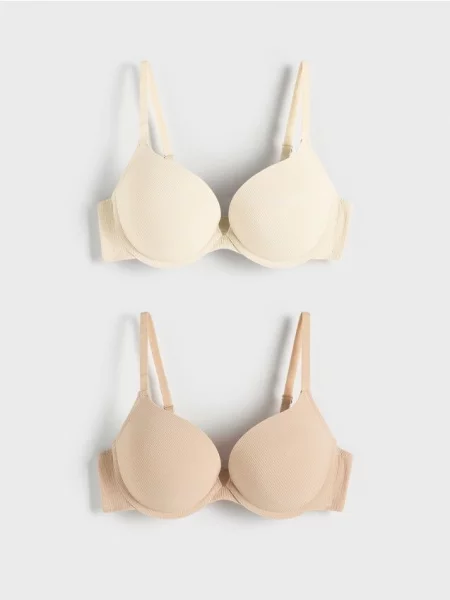 Reserved Biustonosz super push up 2 pack złamana biel