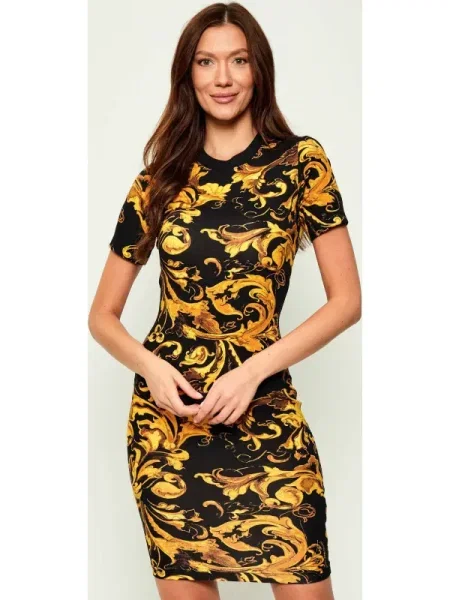 Versace Jeans Couture Rochie BAROCCO PORCELAIN negru