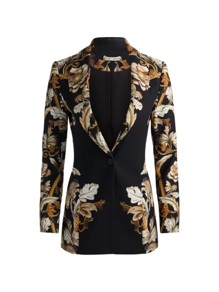 Sacou Alice + Olivia cu model floral cu imagine negru