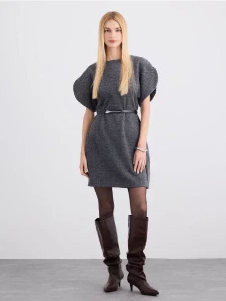 Džersinė mini suknelė Mohito pilka