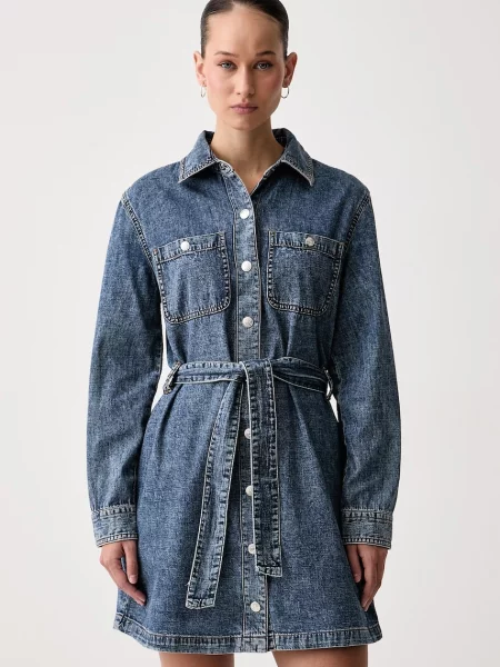 Calvin Klein Jeans rochie evazată din albastru