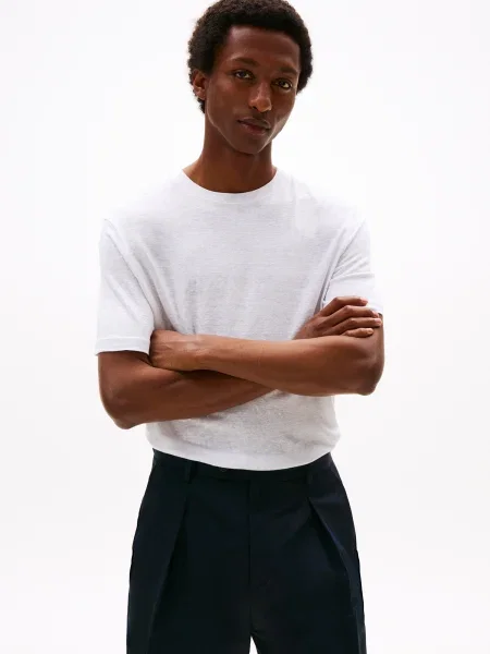 TOMMY HILFIGER Tricou bleumarin / roșu alb