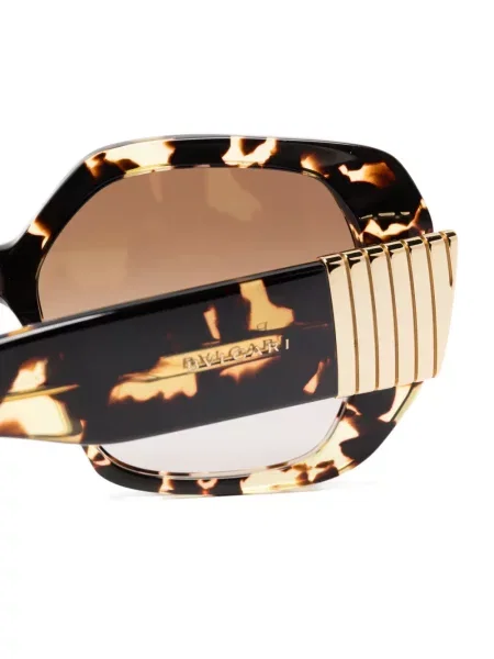 Ochelari de soare Bvlgari cu imprimeu geometric maro