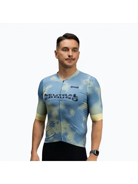 Koszulka rowerowa Quest Melange niebieska