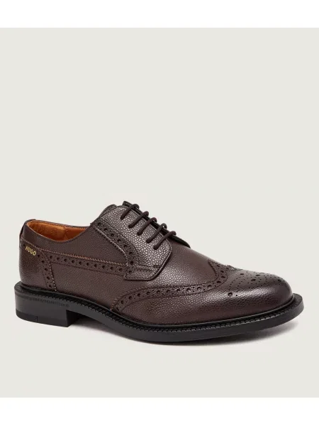 HUGO De piele pantofi derby Lysander_derb_sgbr maro