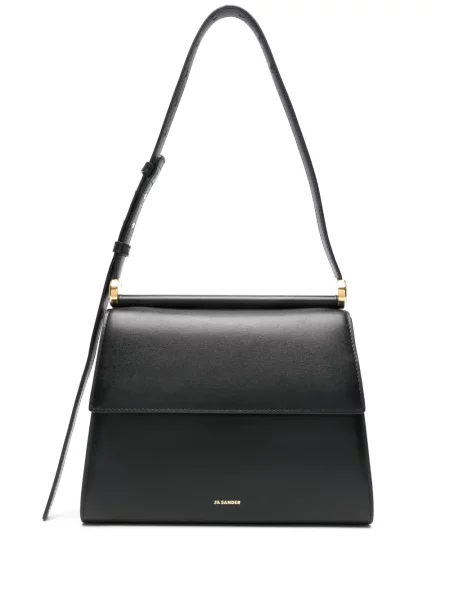Geanta de piele Jil Sander din piele negru