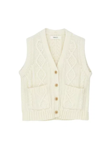 Sweter Skall Studio wełniany biały