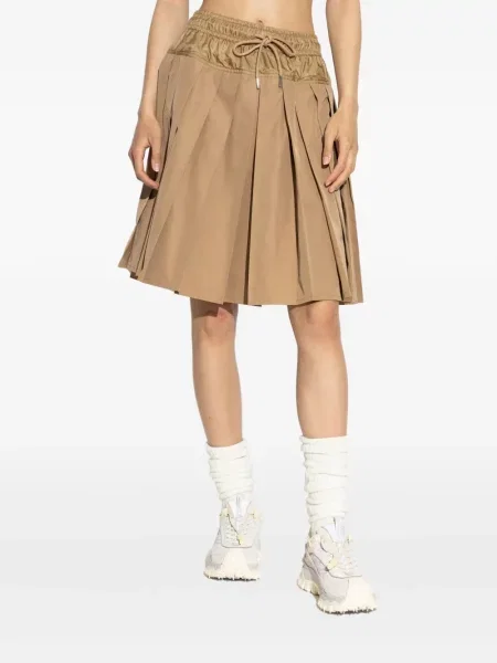 Fusta plisata Moncler plisată bej