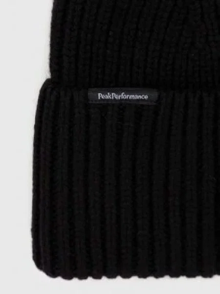 Шерстяная шапка Peak Performance черная