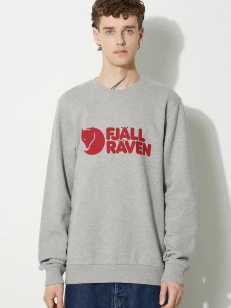 Свитер Fjallraven с аппликацией серый