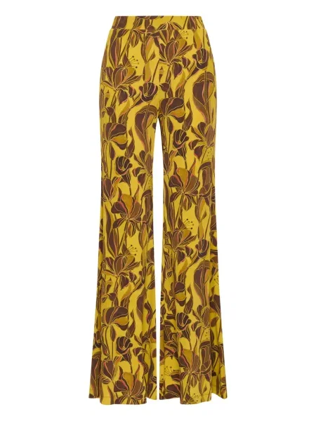 Pantaloni Maliparmi cu model floral cu imagine galben