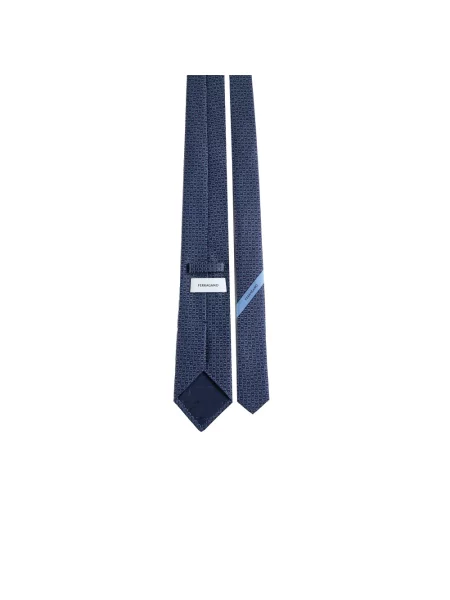 Krawat Salvatore Ferragamo elegancki niebieski