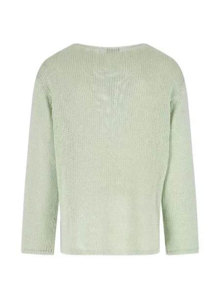 Pulover Giorgio Armani cu decolteu rotund verde