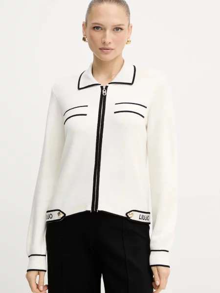 Kardigan s dodatkom svile Liu Jo bež
