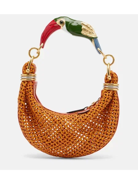 Top Chloé din piele portocaliu