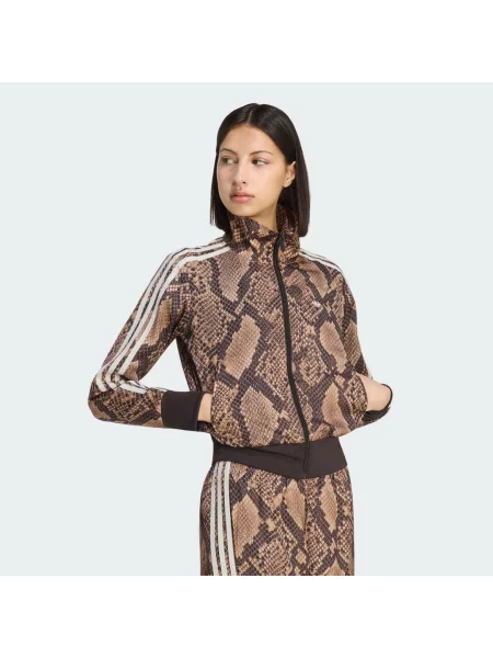 BLUZA SATIN SNAKE PRINT FIREBIRD brązowa