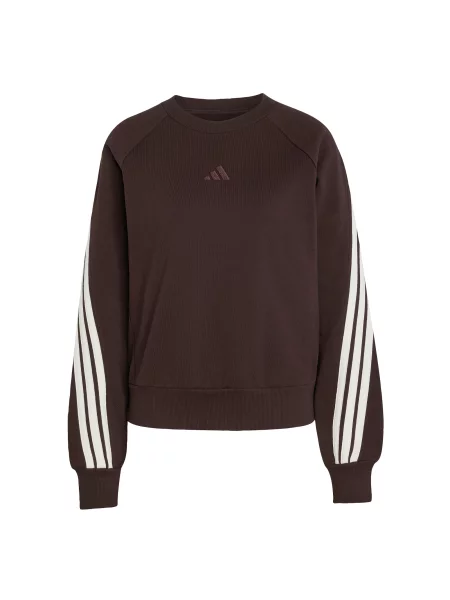 Pruhovaná mikina Adidas Sportswear hnedá