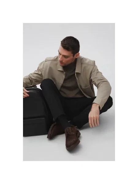 Велюровый броги Estro коричневый