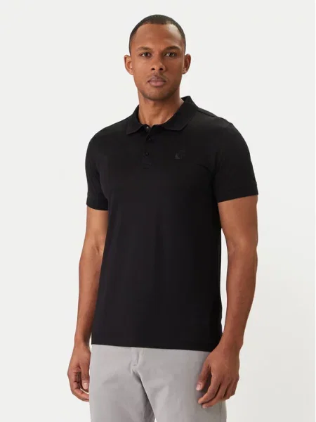 Koszulka polo Karl Lagerfeld czarna