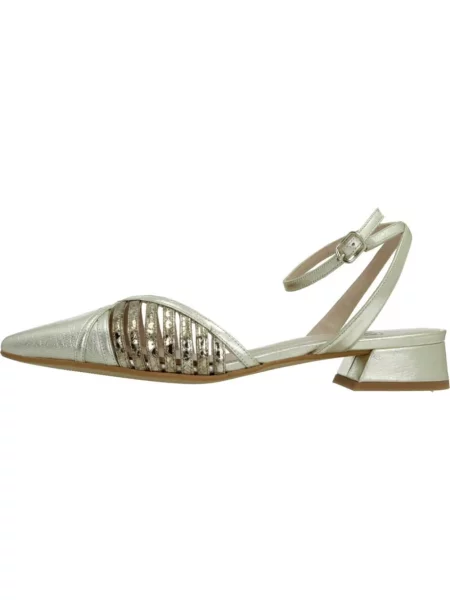 Czółenka Joni Shoes skórzana żółta