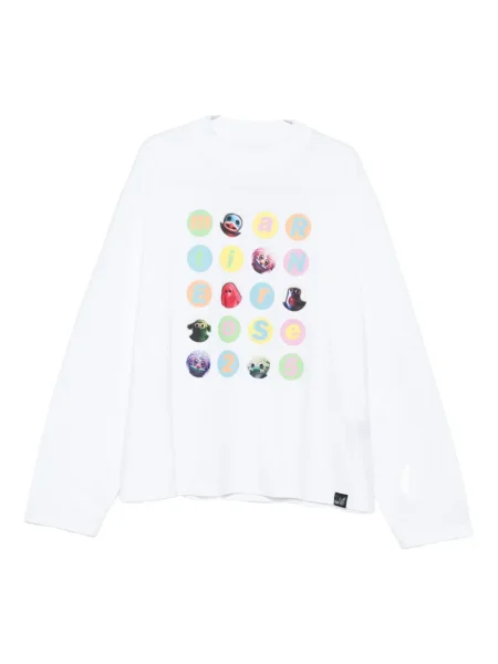 Lung tricou Martine Rose cu imagine alb