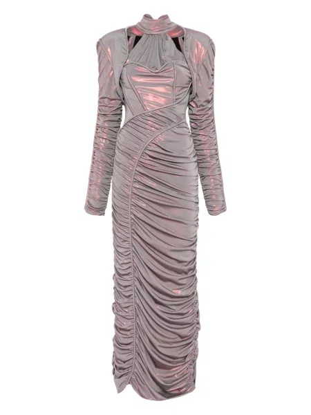 Maksi sukienka maxi Mitiliane Couture garniturowa szara