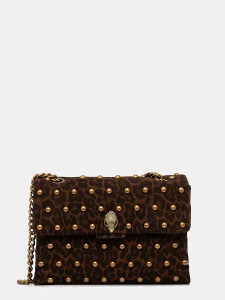 Kurt Geiger London geantă de mana din piele întoarsă KENSINGTON maro