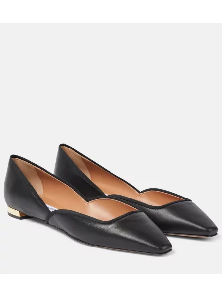 Balerini Aquazzura din piele negru