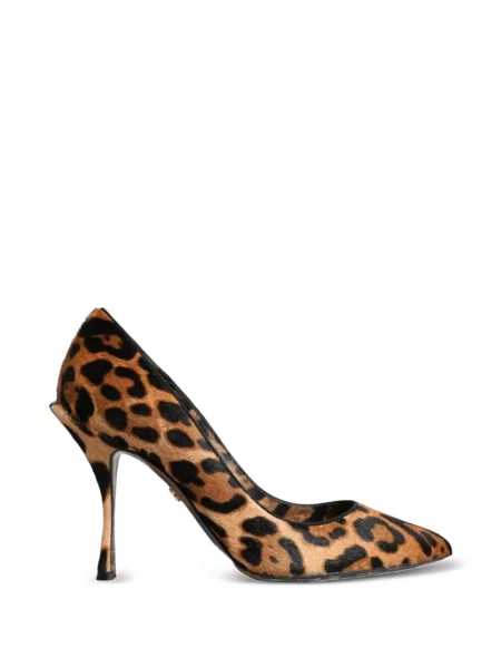 Pantofi cu toc Dolce & Gabbana cu imagine cu model leopard maro