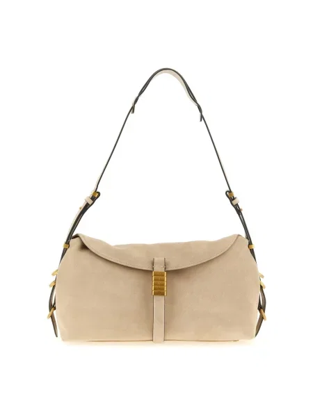 Torebka Pinko zamszowa beżowa