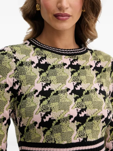 Rochie mini Silvian Heach cu imprimeu geometric de costum verde