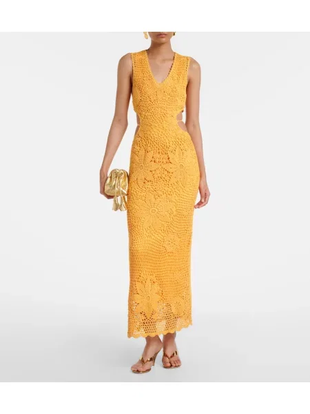 Rochie maxi Simkhai cu model floral galben