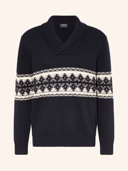 Olymp Sweter blau granatowy