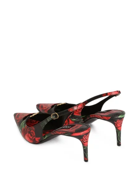 Raštuotos bateliai Dolce & Gabbana slingback juoda