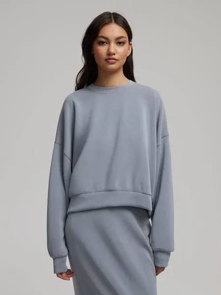 Світшот DIVERSE модал/поліестер сірий