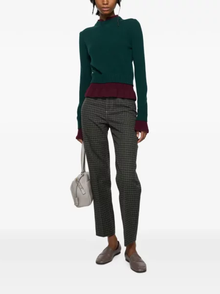 Pulover Acne Studios cu volane verde