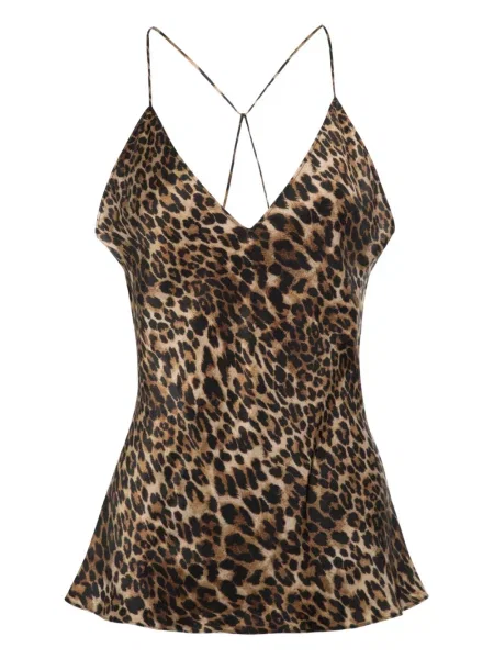 Top Nili Lotan cu imagine cu model leopard maro