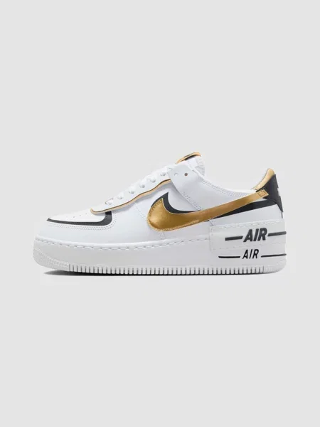 Кожаные повседневные кроссовки Nike Air Force 1 белые