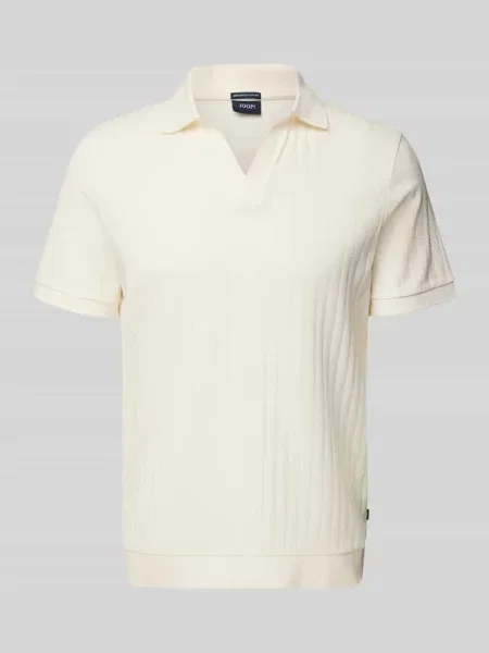 Koszulka polo w kroju regular fit z dekoltem w kształcie V model Baronito' Joop! biała