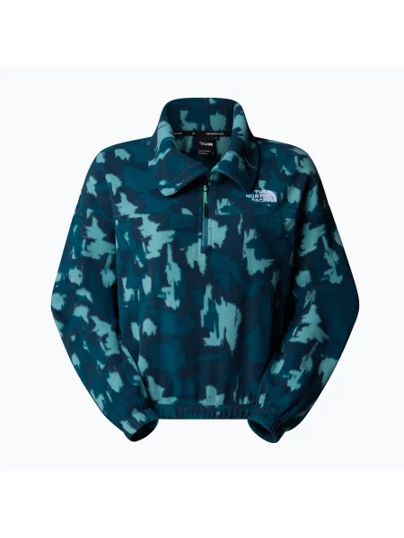 Bluză pentru femei The North Face Mountain Athletics Fleece Zip Print deep cypress painted