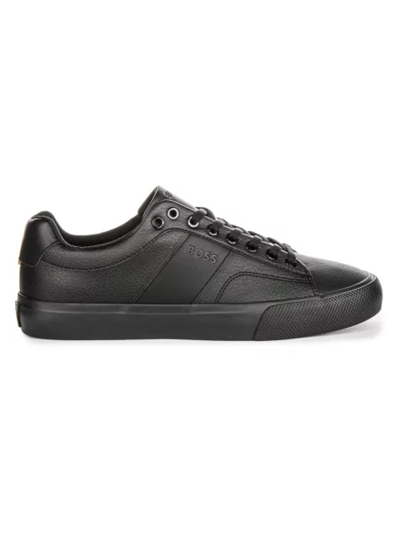 Niskie sneakersy z perforacją model AIDEN_TENN_GRLTP' Boss czarne