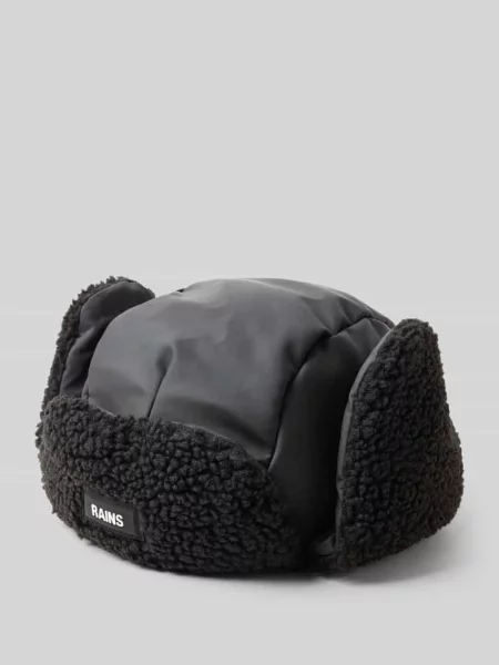 Czapka z podszewką z futerka model ‘Fleece Trapper’ Rains czarna