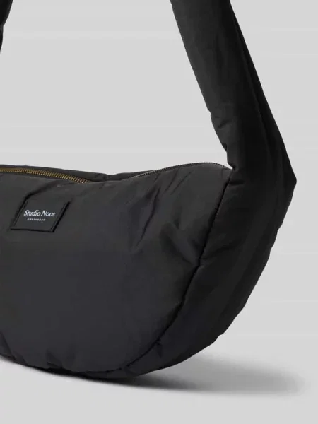 Torba na ramię z detal z logo model Puffy' Studio Noos czarna