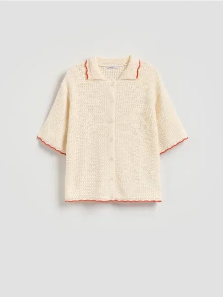 Reserved Sweter z krótkim rękawem wielobarwny