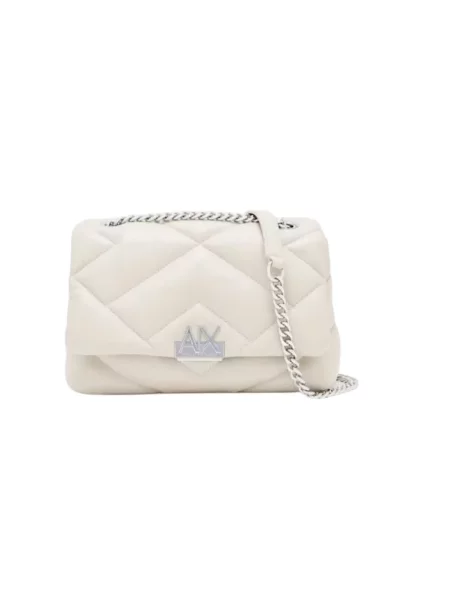 Armani Exchange torebka crossbody z imitacji skóry beżowa